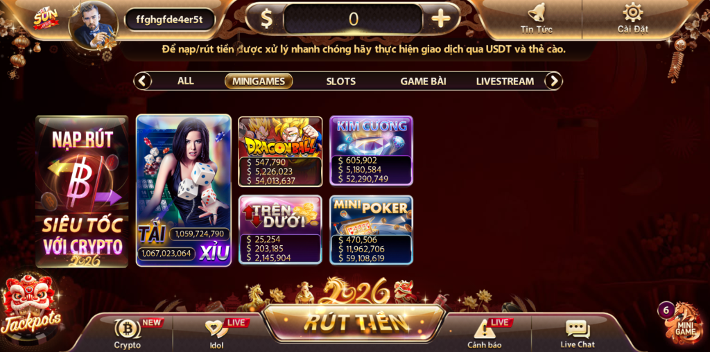 Minigames của Sunwin ấn tượng 